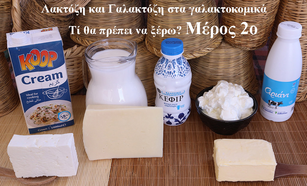 ΠΡΩΤΟΣΕΛΙΔΟ - Λακτόζη και Γαλακτόζη στα γαλακτοκομικά – Τί θα πρέπει να ξέρω? Μέρος 2ο